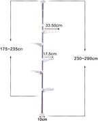 Adjustable Indoor Plant Stands Double Tension Pole Stainless