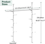Adjustable Indoor Plant Stands Double Tension Pole Stainless