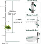 Adjustable Indoor Plant Stands Double Tension Pole Stainless