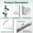 Adjustable Indoor Plant Stands Double Tension Pole Stainless