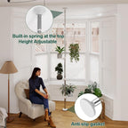 Adjustable Indoor Plant Stands Double Tension Pole Stainless