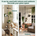 Adjustable Indoor Plant Stands Double Tension Pole Stainless