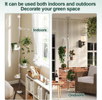 Adjustable Indoor Plant Stands Double Tension Pole Stainless