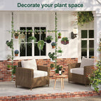 Adjustable Indoor Plant Stands Double Tension Pole Stainless