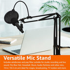 Adjustable Microphone Arm Stand with Pop Filter