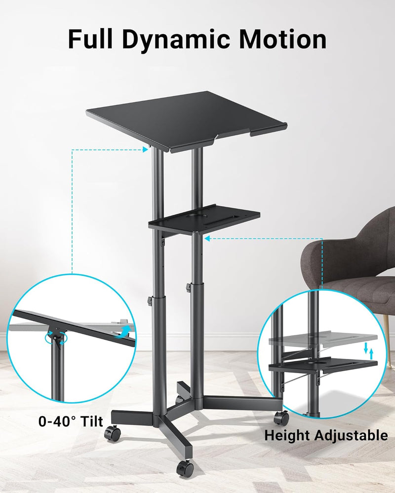 Mobile Laptop Desk 60 X 40CM Height