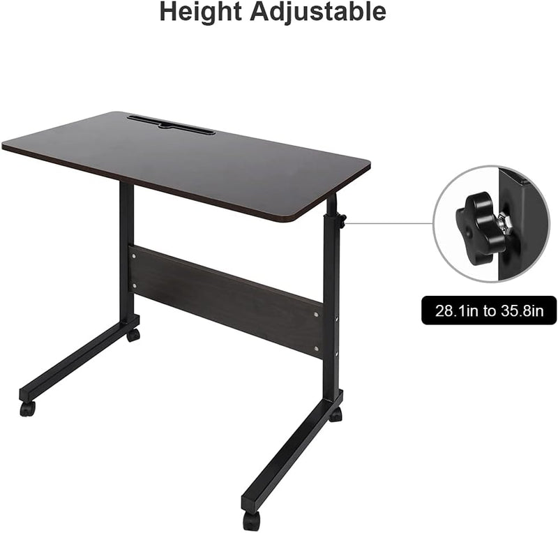 Adjustable Movable Wooden Laptop Table 71.5 to 91CM