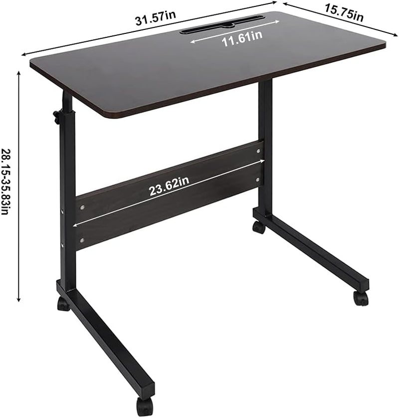 Adjustable Movable Wooden Laptop Table 71.5 to 91CM