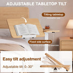 Adjustable Overbed Table Wood Sofa Side with Wheels