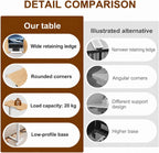 Adjustable Overbed Table Wood Sofa Side with Wheels