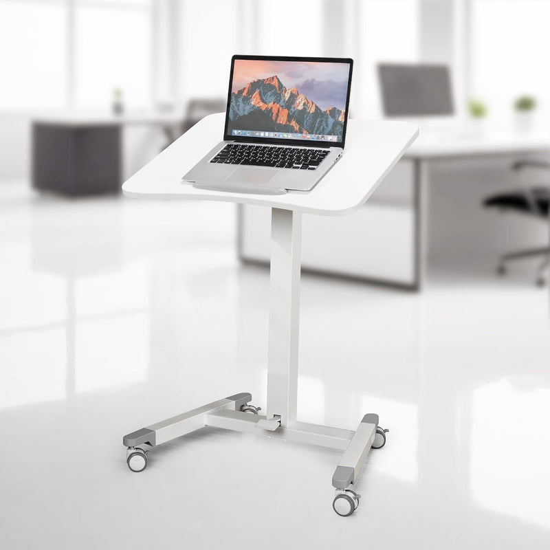 Foot Pedal Height Adjust Pneumatic Overbed Foldable Table