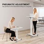 Foot Pedal Height Adjust Pneumatic Overbed Foldable Table
