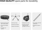Adjustable Rolling Stool Chair with Wheels for Massage