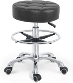 Adjustable Rolling Stool Chair with Wheels for Massage