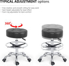 Adjustable Rolling Stool Chair with Wheels for Massage