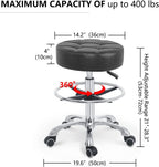 Adjustable Rolling Stool Chair with Wheels for Massage