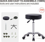 Adjustable Rolling Stool Chair with Wheels for Massage