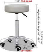 Adjustable Rolling Stool Chair with Wheels for Massage