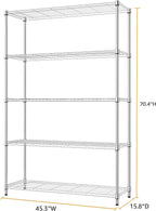 Adjustable Shelves Heavy Duty Wire Pantry Shelving