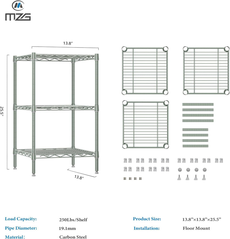 Adjustable Shelves Heavy Duty Wire Pantry Shelving