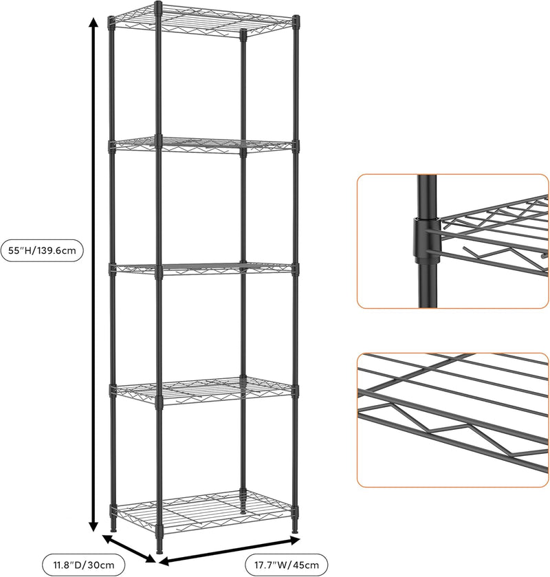 Adjustable Shelves Heavy Duty Wire Pantry Shelving