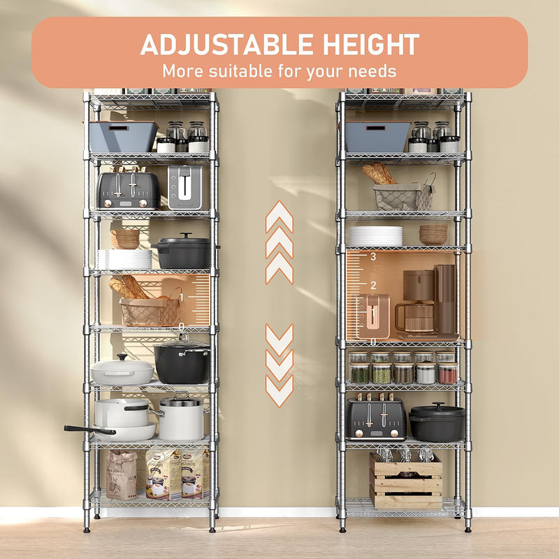 Adjustable Shelves Heavy Duty Wire Pantry Shelving