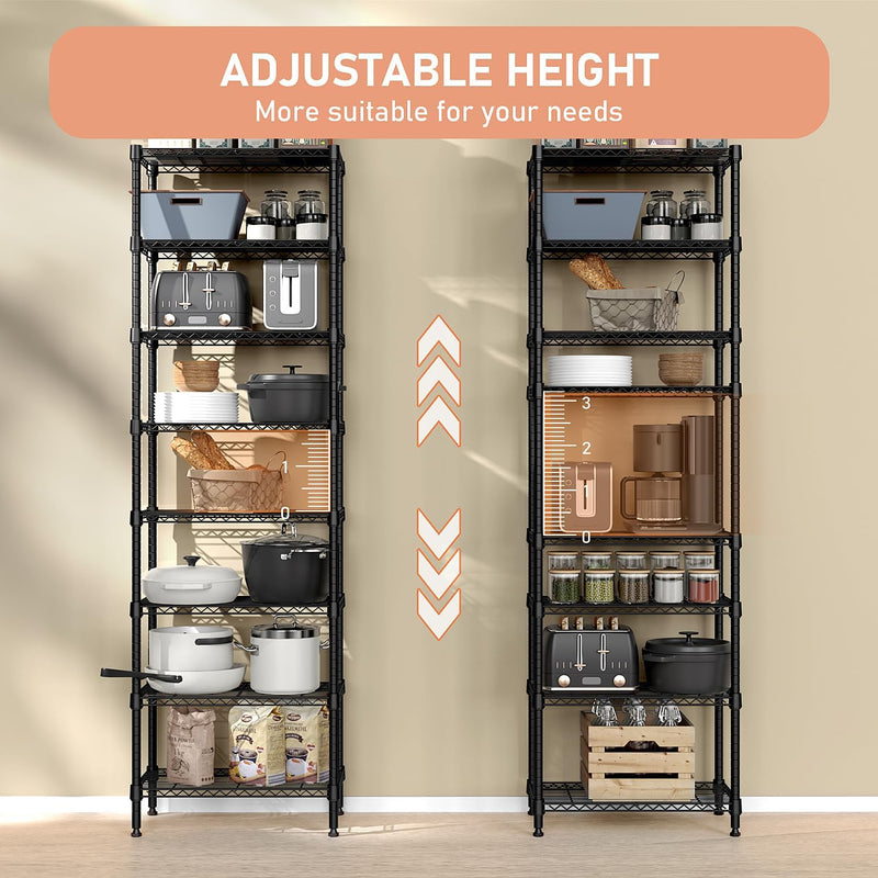 Adjustable Shelves Heavy Duty Wire Pantry Shelving