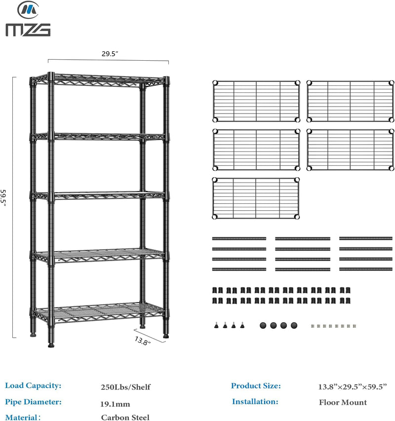 Adjustable Shelves Heavy Duty Wire Pantry Shelving