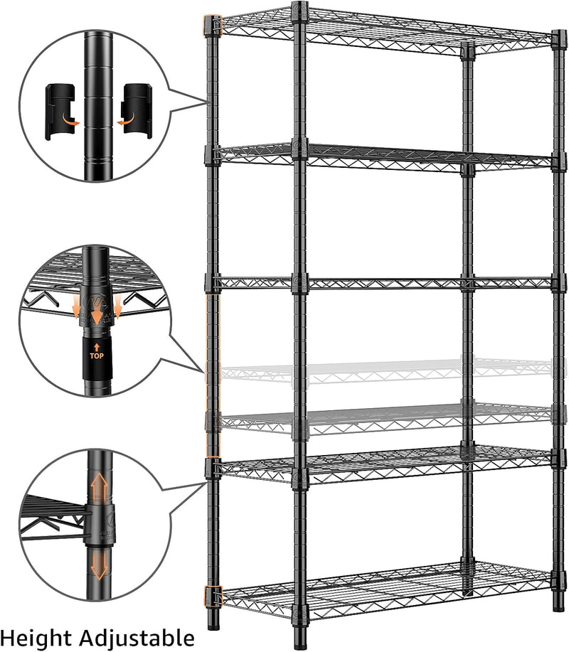 Adjustable Shelves Heavy Duty Wire Pantry Shelving