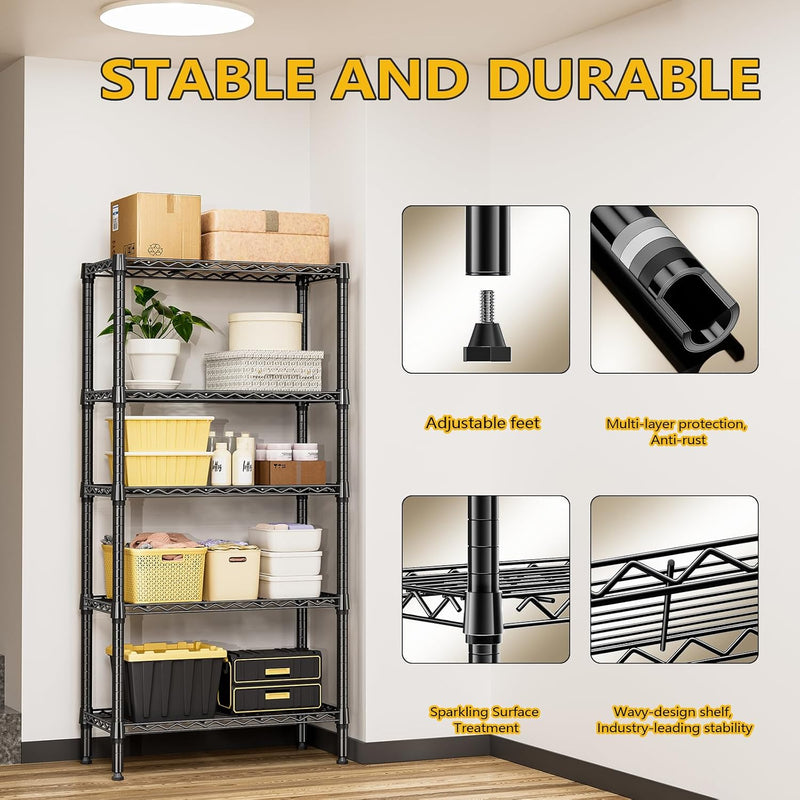 Adjustable Shelves Heavy Duty Wire Pantry Shelving