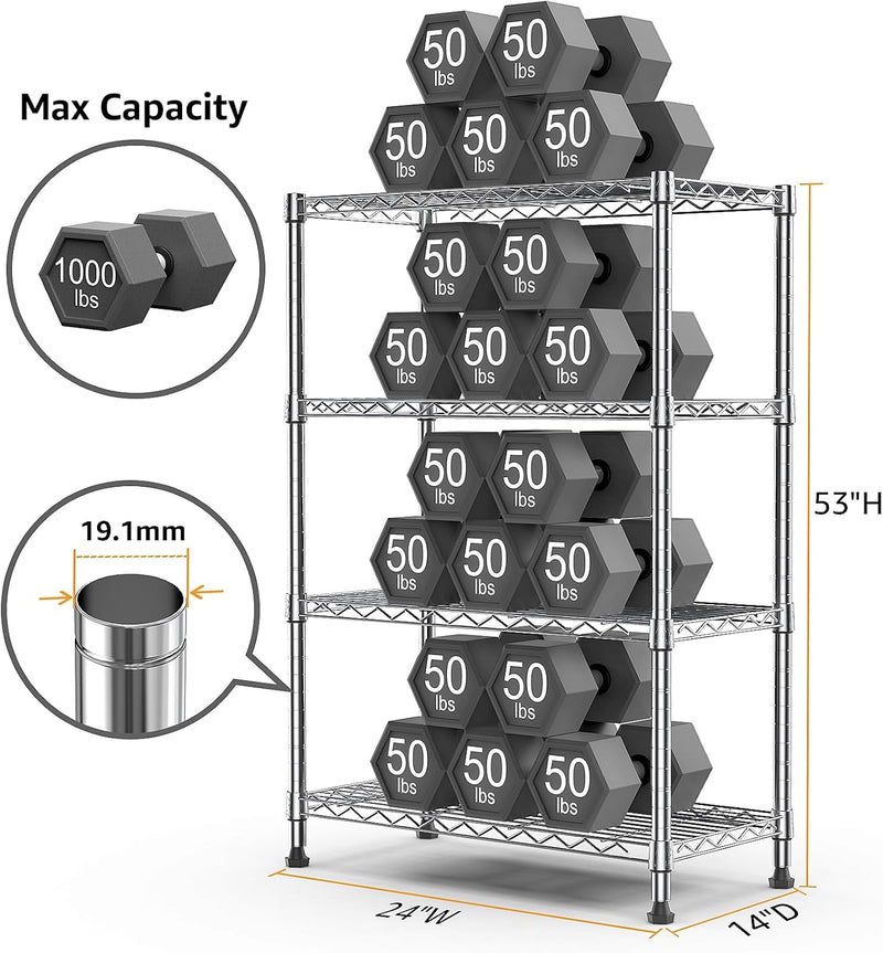 Adjustable Shelves Heavy Duty Wire Pantry Shelving