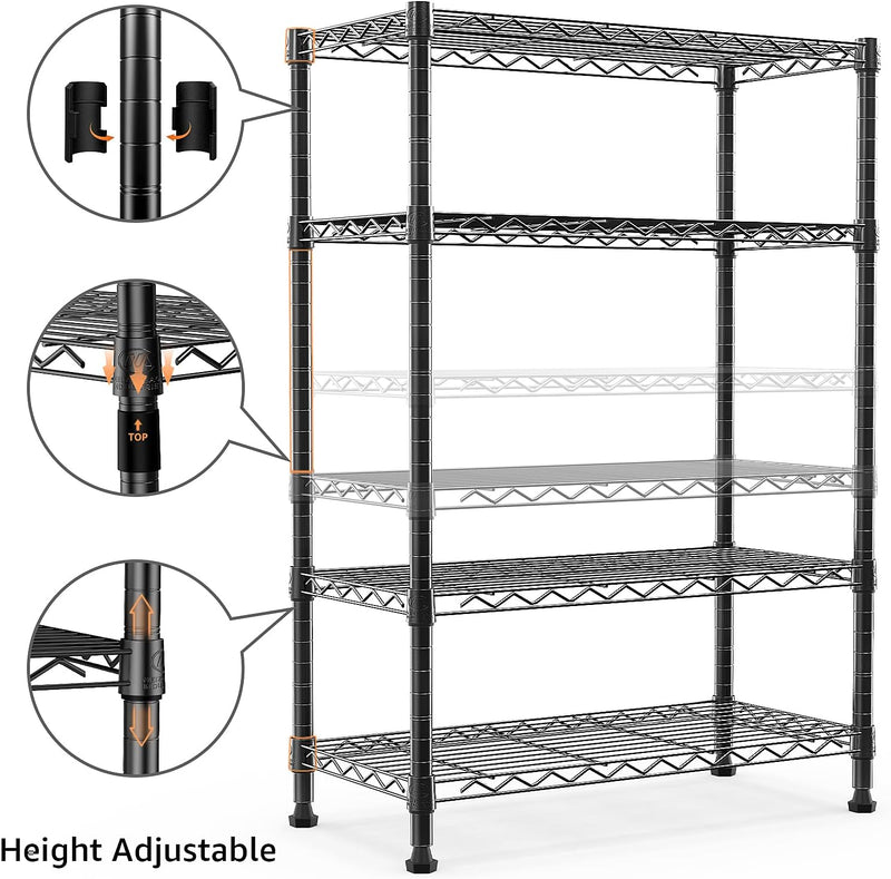 Adjustable Shelves Heavy Duty Wire Pantry Shelving