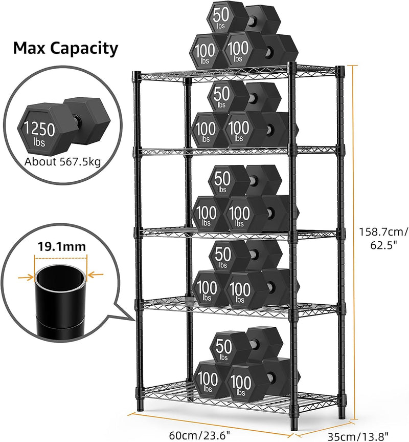 Adjustable Shelves Heavy Duty Wire Pantry Shelving
