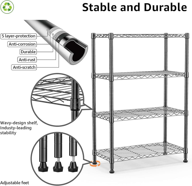 Adjustable Shelves Heavy Duty Wire Pantry Shelving
