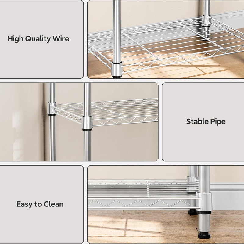 Adjustable Shelves Heavy Duty Wire Pantry Shelving