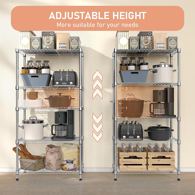 Adjustable Shelves Heavy Duty Wire Pantry Shelving