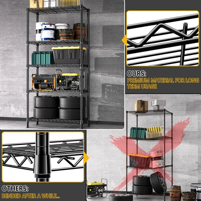 Adjustable Shelves Heavy Duty Wire Pantry Shelving