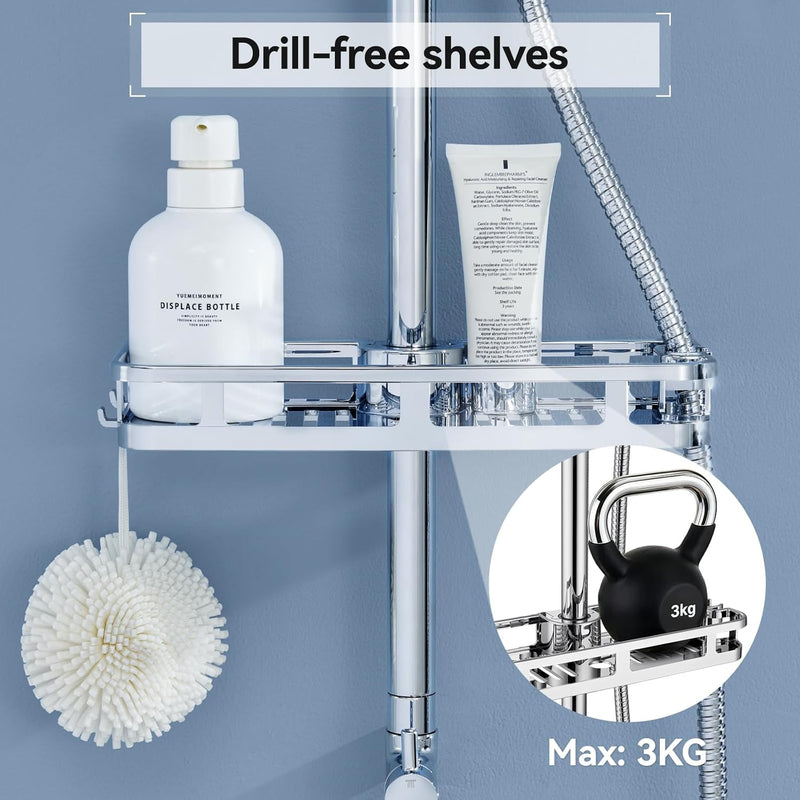 Adjustable Shower Riser Rail Kit