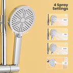 Adjustable Shower Riser Rail Kit