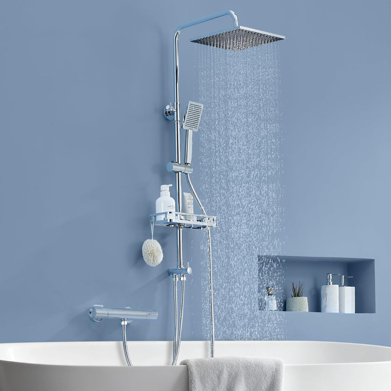 Adjustable Shower Riser Rail Kit