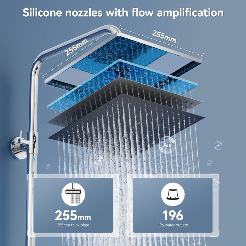 Adjustable Shower Riser Rail Kit