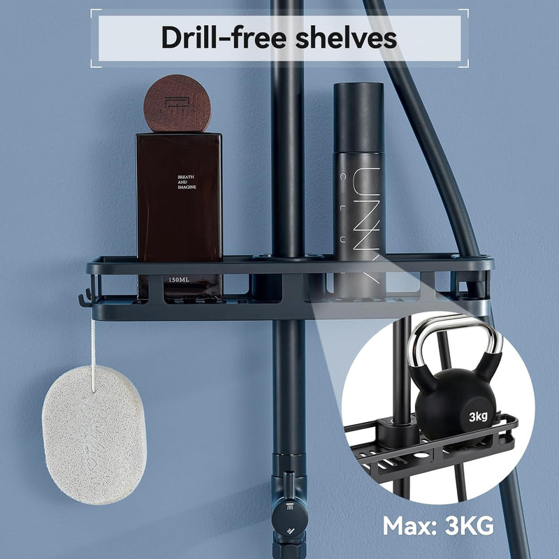 Adjustable Shower Riser Rail Kit