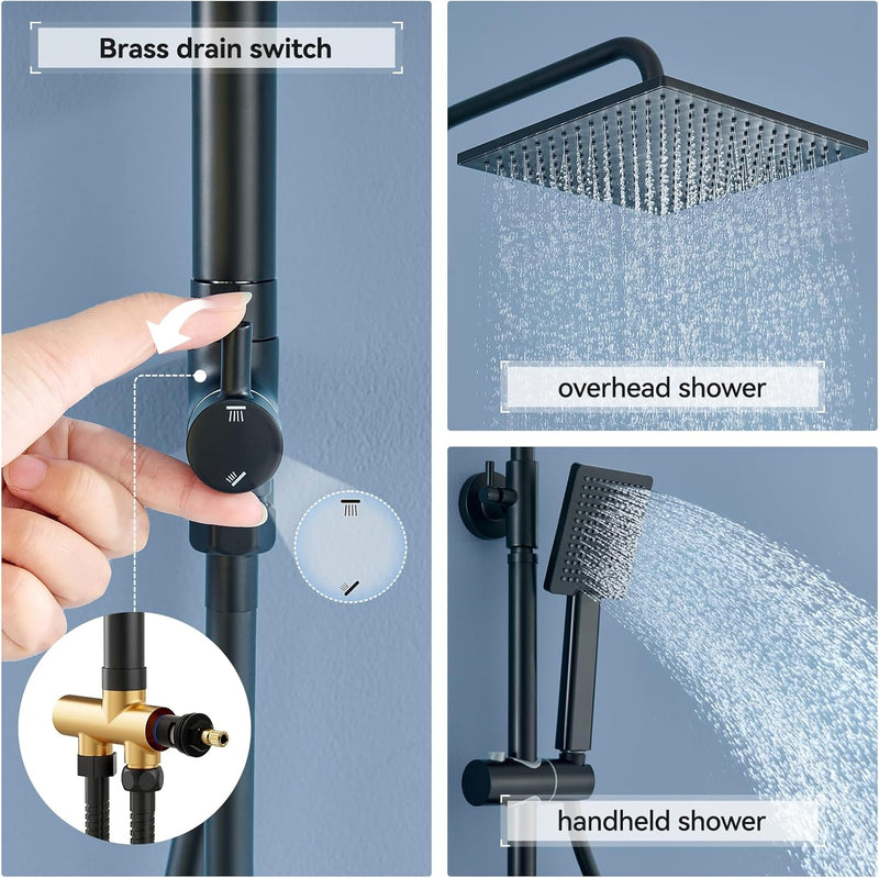 Adjustable Shower Riser Rail Kit