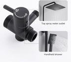 Adjustable Shower Riser Rail Kit with 10" Square