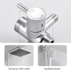 Adjustable Shower Riser Rail Kit with 10" Square