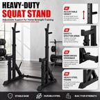 Adjustable Squat Rack 90-150CM Height