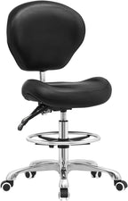 Adjustable Stools Drafting Chair with Backrest Foot Rest