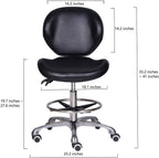 Adjustable Stools Drafting Chair with Backrest Foot Rest