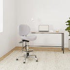 Adjustable Stools Drafting Chair with Backrest Foot Rest
