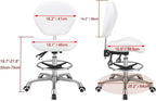 Adjustable Stools Drafting Chair with Backrest Foot Rest